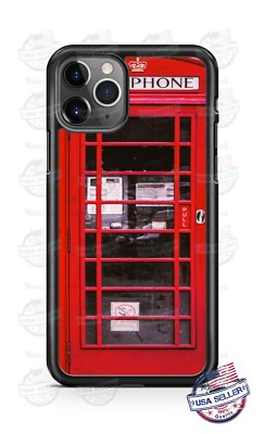  Red Telephone Booth Public Call Box Phone Case For iPhone 11 Pro Samsung LG etc