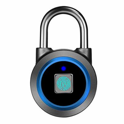 FINGERPRINT PADLOCK Bluetooth App with Smart Keyless Biometric Blue MEGAFEIS