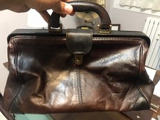 Introvabile borsa a bauletto originale the bridge anni 70 in vera pelle!