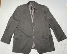 Loro Piana Made in USA Joseph Abboud mens solid black wool blazer sport coat 46R