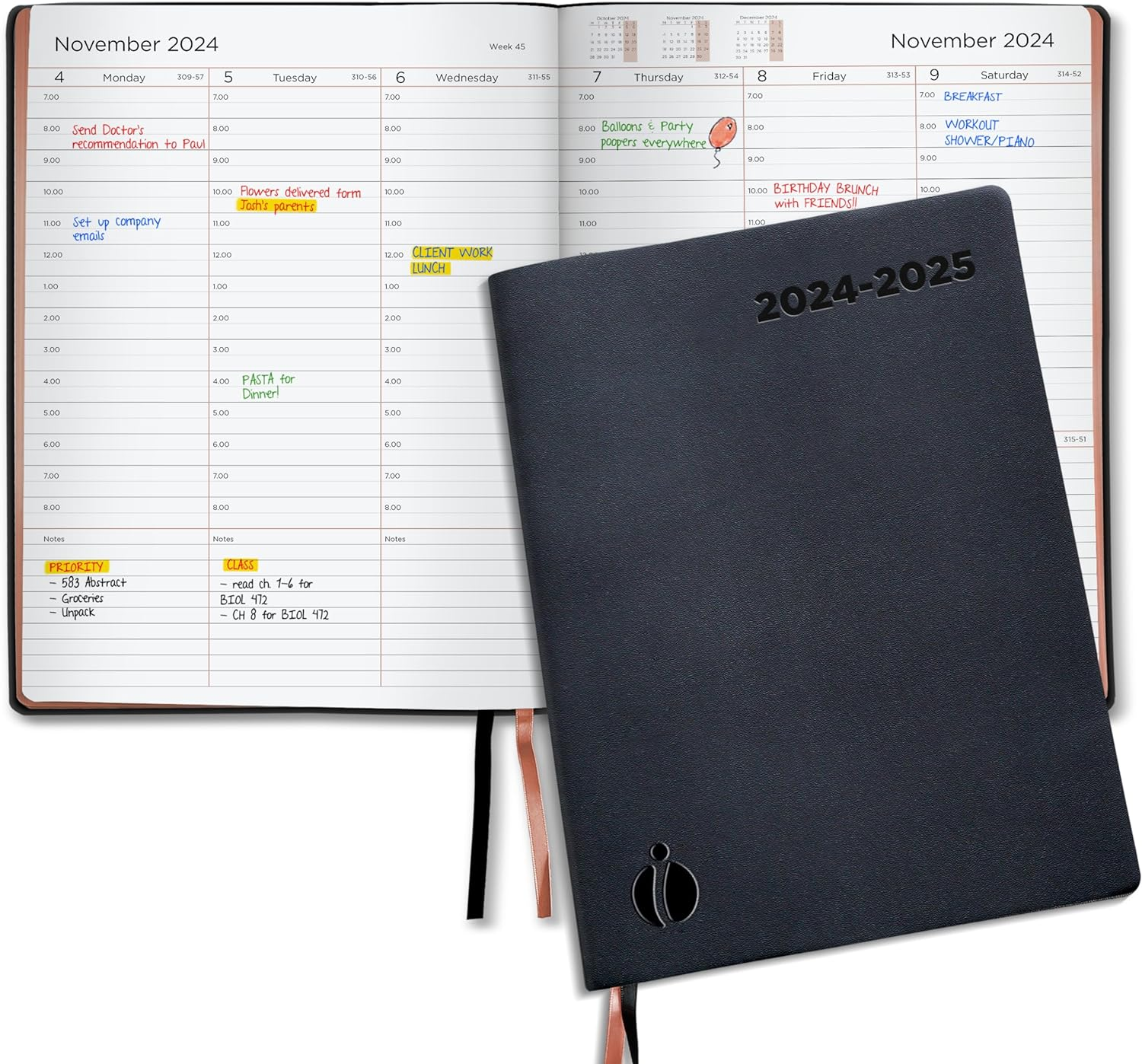 Academic Planner 2024-2025 - Rose Gold Edition, Weekly Planner and Monthly Plann