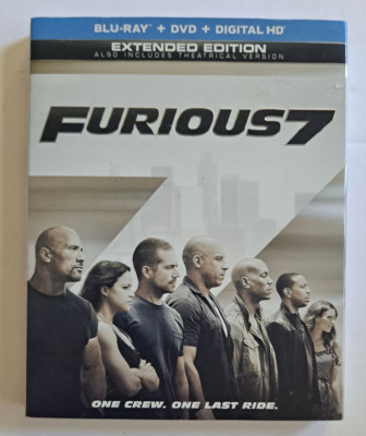 Fast & Furious 7 (Blu-ray/DVD, 2015). Brand New