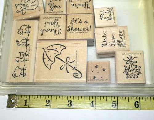 2000 Stampin Up 11 Stamp Set Scrapbooking PaperCrafts Invite Shower Teddy Bear - Picture 3 of 4