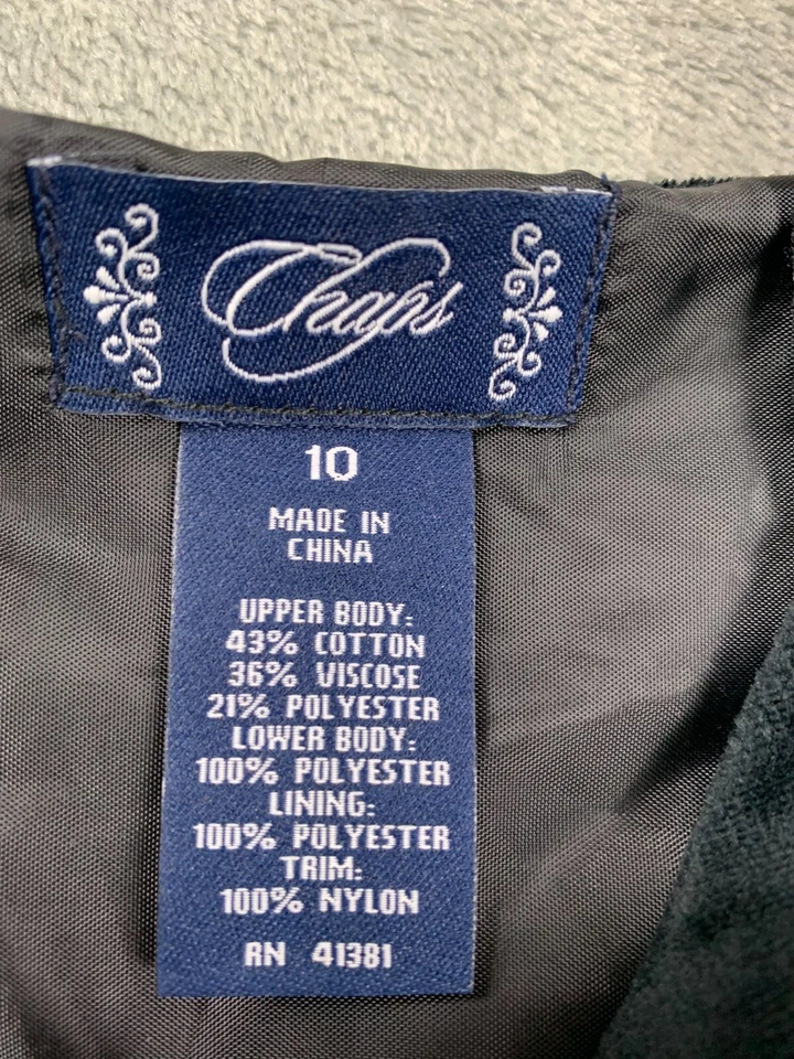 Vestido Chaps Vaina Midi Niña 10 Multicolor Cuadros Cuello Redondo Pullover Sin Mangas Foto 4 de 4