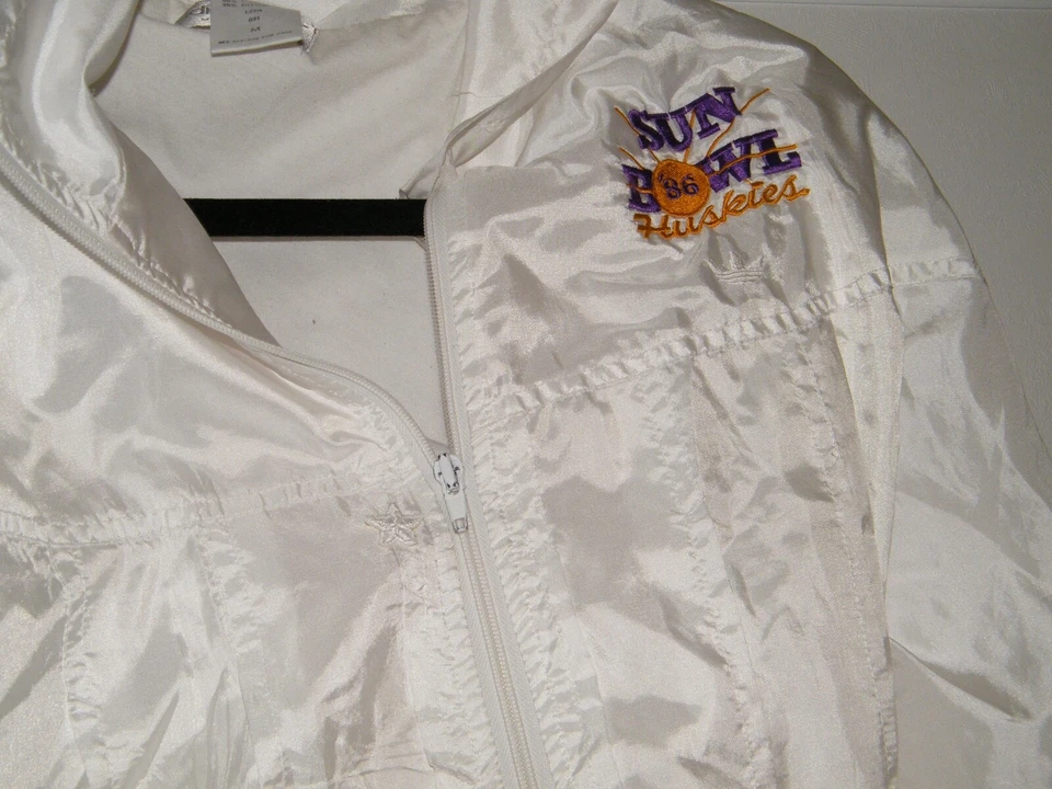 Chaqueta Adidas 1986 Washington Huskies Sun Bowl para mujer talla M Foto 2 de 4