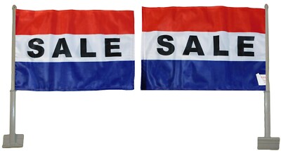Sale Car Flag Auto Flag 12'' x 18'' Flag (DOUBLE SIDED) READ CORRECTLY BOTH SIDES