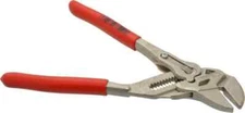 Knipex 7" OAL, Pipe Wrench Tongue & Groove Pliers Smooth Smooth Jaws, Standar...