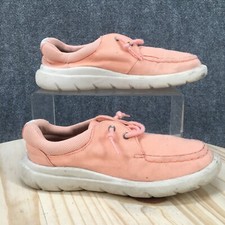 Sperry Shoes Womens 6 M Captains Moc SeaCycled Sneakers Pink Lace Up STS87561