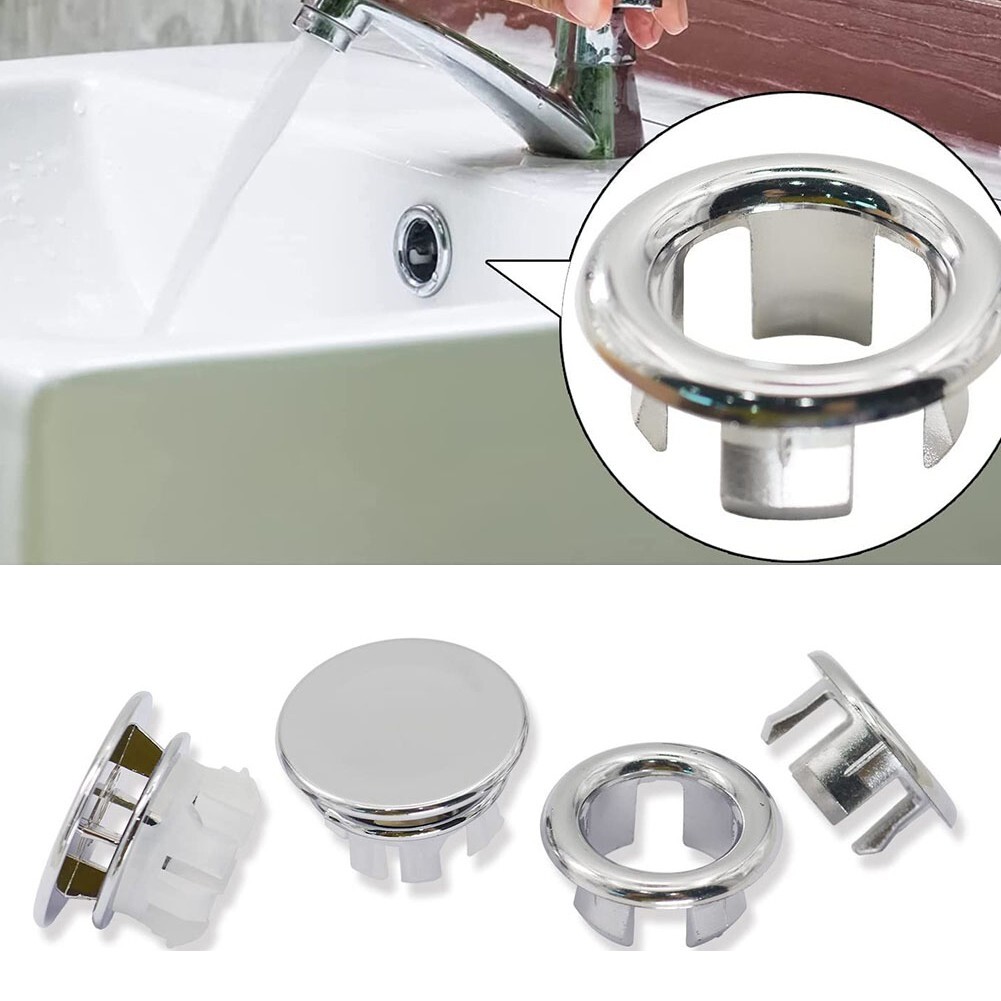 IVIGA 2 Pack Sink Overflow Ring Bathroom Kitchen Sink Basin Trim Overflow Cover Hole Insert Cap Figa1012 - View #8