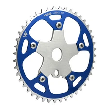 WFS Pulsar Chainring w/ Spider Sprocket 44T 1/8" 110mm Old School BMX ,Blue