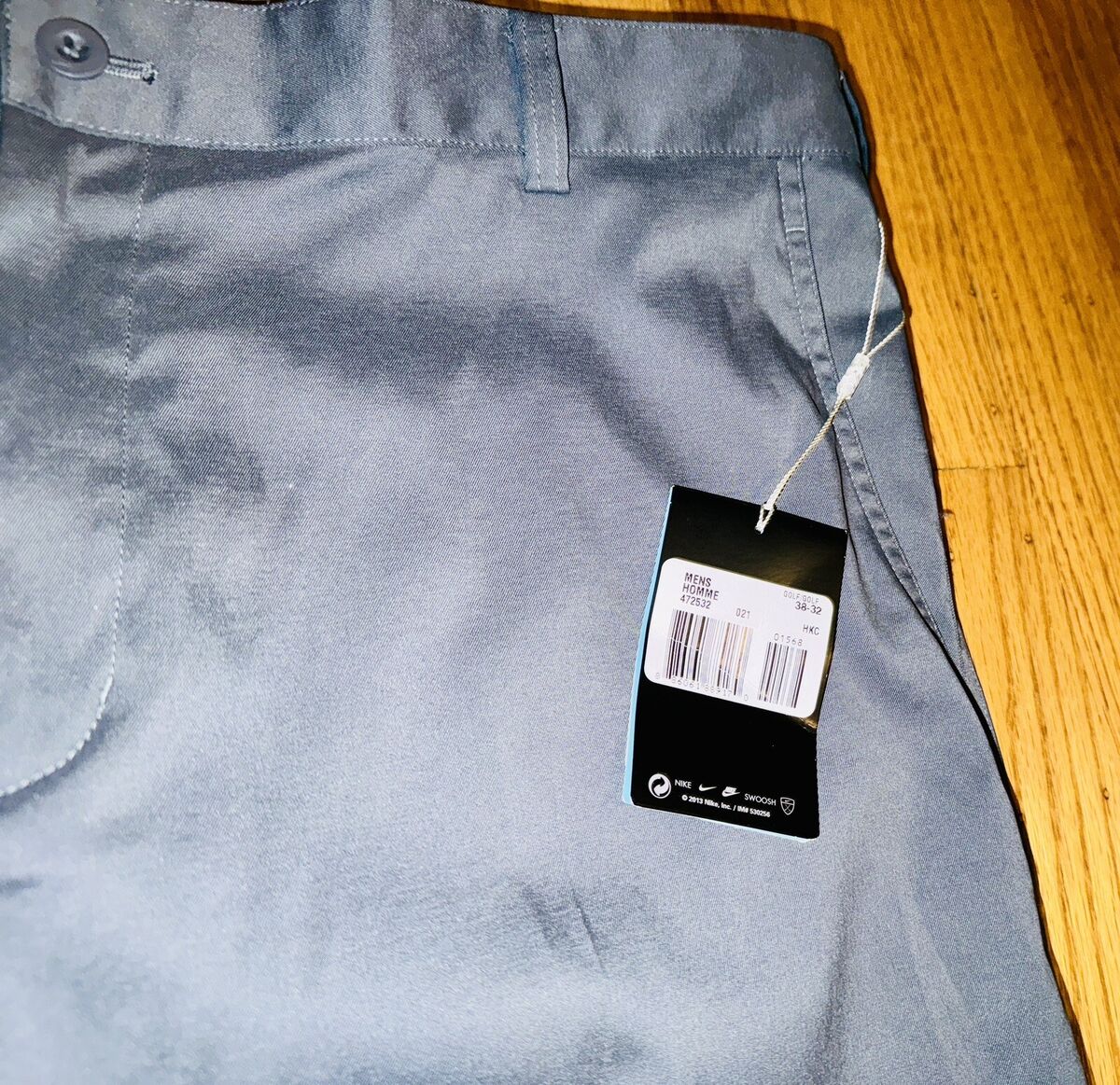 NIKE Golf Mens Gray Flat Front Tour Performance Dri Fit Golf NIKE Golf Mens Gray Flat Front Tour Performance Dri Fit Golf