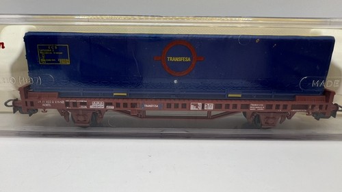ELECTROTREN wagon demi bâché court + bobines TRANSFESA 1430 NEUF