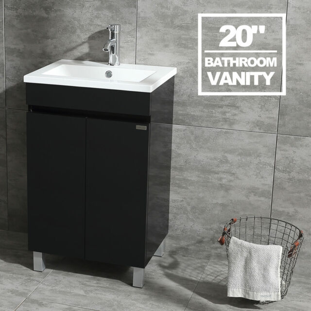 20 Bathroom Vanity Cabinet Wood Set W Undermount Resin Vessel