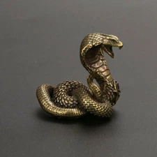 Small Brass Snake Figurine Statue House Office Decoration Animal Figurines Toys