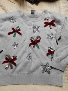 girls sequin christmas jumper