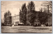 Postcard Central High School Bellevue Ohio 1954