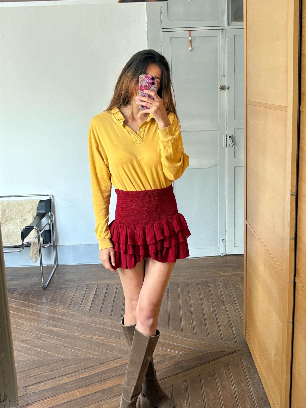 polo vintage Yves Saint Laurent manica lunga Diffusion Hommes 100% cotone