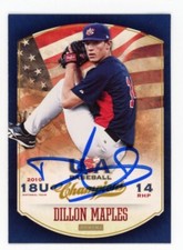 SIGNED BASEBALL CARD AUTO DILLON MAPLES TEAM USA 2010 PANINI #102 ROOKIE RC