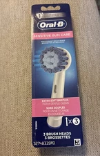 Oral-B Sensitive Gum Care Replacement Electric Toothbrush Head, 3 Ct