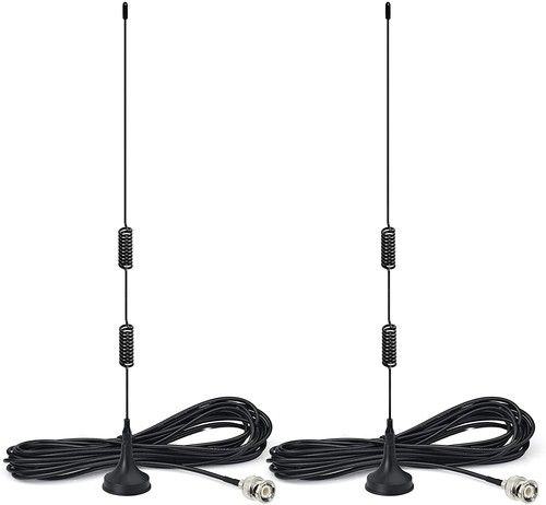 Bingfu 20-1300MHz Police Scanner Antenna Radio Scanner Magnetic Base Antenna 2PC - Afbeelding 1 van 14