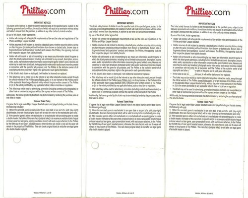3, PHILADELPHIA PHILLIES TICKET STUB 8/28/09 vs ATLANTA BRAVES, MOYER - Picture 2 of 2