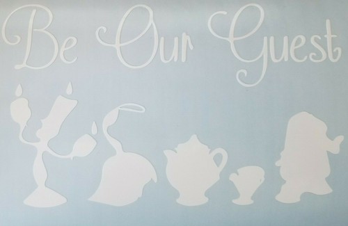 Disney Beauty Beast Belle Rose Be Our Guest Chip Vinyl Window car Decal/Sticker - Picture 2 of 22