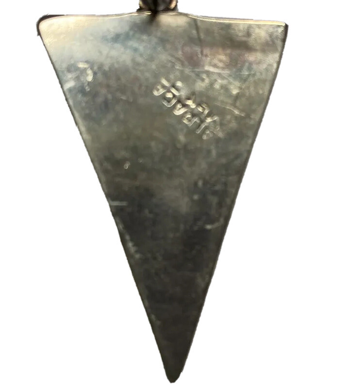 Alpaca Silver Abalone Triangular Pendant On 30” B… - image 2