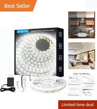 White LED Strip Light, 20 ft Dimmable Bright Rope Lighting, 6500K 24V Strips,...