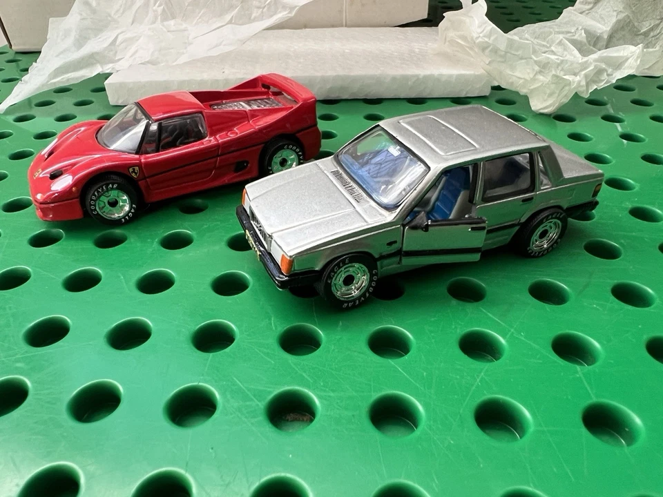 Super Hot Matchbox Cars Ferrari F50 ,Volvo 750 Rubber Tires Chrome Wheels Chase - Image 2 of 4