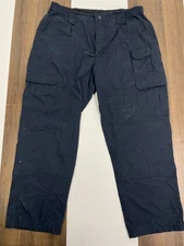 Propper Mens Size 42x36 Black Cargo Pants Utility Canvas Workwear Heavy Tactical