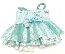 Build A Bear Retired Icy Aqua Sequin Dress Sparkle Ruffle Tule Tutu Gown Outfit