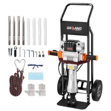 VEVOR Demolition Jack Hammer Electric Concrete Breaker 2100 W 1650 BPM Trolley