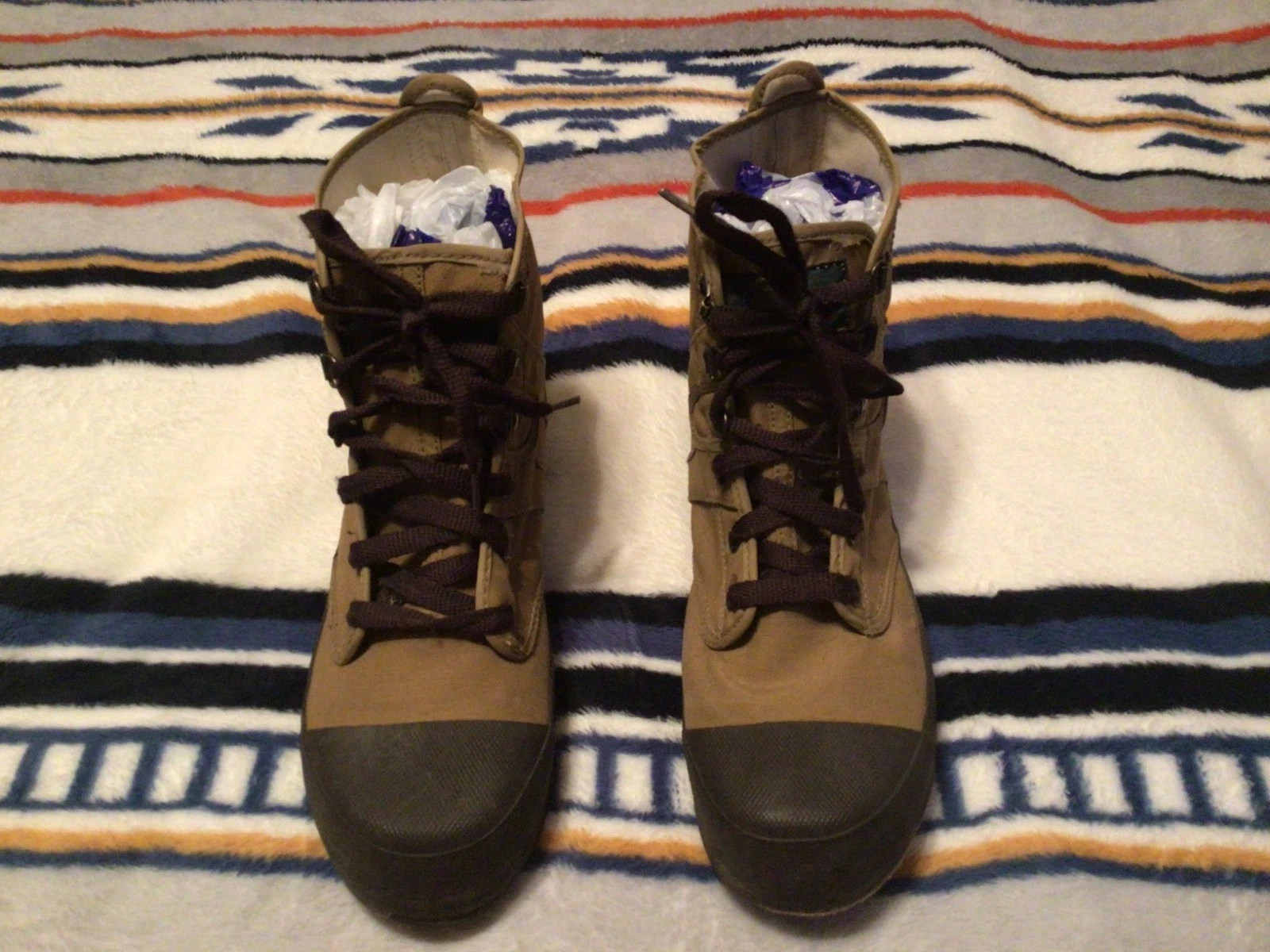 ORVIS Canvas Lace Up Felt Bottom Fly Fishing Wading Boots Khaki 526G-01 Size 10