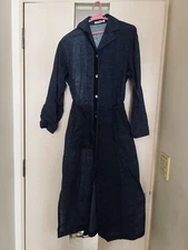USED ISSEY MIYAKE PERMANENTE COTTON LONG COAT GOOD