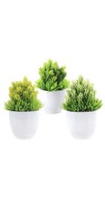 Artificial Plants in pots Indoor Outdoor Fake Flower potted Plants Pack Of 3
