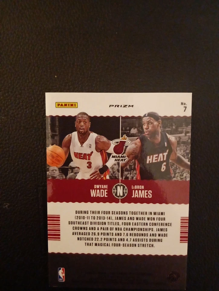 2020-21 Contenders Optic Pick N Roll Lebron James Dwayne Wade Silver Holo - image 2 of 2