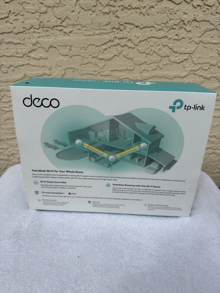 TP-Link Deco M5 AC1300 Whole Home Mesh Wi-Fi System 2.4GHz/5GHz Up To 4500Sq - Image 2 of 3
