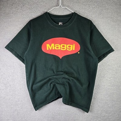 Boy Worldwide Maggi Instant Noodles T Shirt Mens Medium Green Boxy Foodie Ramen