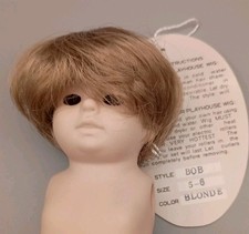 Playhouse Collections Doll Wig Bob Size 5-6 Blonde Full Cap Short Straight NEW