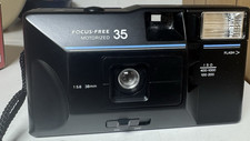 VTG Sears Camera Model No. 198.736100 Motorized Focus-Free 35mm As Is e/ film