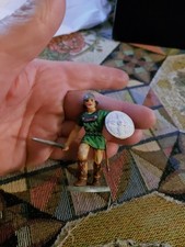 Soldatino Elastolin Anni 60/70 In Plastica Medioevale A Piedi Con Scudo E Spada