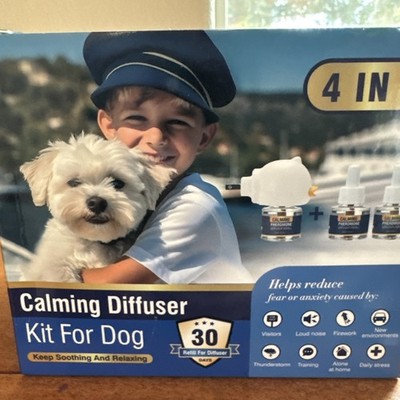 Calming Diffuser Kit for Dog Pheromones Reduce Anxiety Relax 4-in-1 Kit Sealed