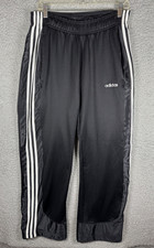 Y2K Adidas Sweatpants Men Small Black White Training Outdoors Athletic Baggy