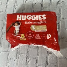 Huggies Diapers Little Snugglers Size P Preemies 28 Count OPEN PACKAGE