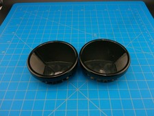 Universal Wheel Center Caps Black Gloss Snap-in Hub Covers Pair Abs Plastic