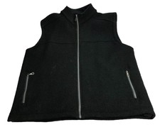 Ibex Arlberg Merino Wool Full Zip Black Vest Men’s Size XXL Made In USA