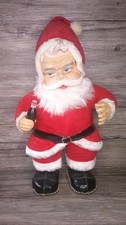 vintage Rushton rubber faced Coca Cola Santa Claus w/ bottle advertising     Z96