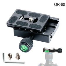 Metal QR60 Camera Quick Release Plate Clamp Adapter For Arca Swiss Tripod