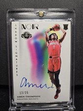 2023-24 Panini Noir Amen Thompson Shadow Signatures Gold Rookie Auto /25 RC