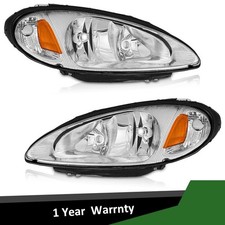 Pair Headlights For 2001-2005 Chrysler Pt Cruiser Chrome Headlamps Left Right